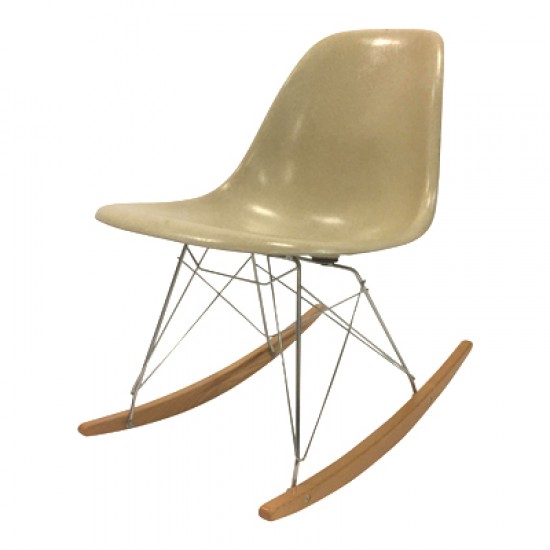 Charles Eames shell chair with colored shells in fiberglass