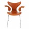 Arne Jacobsen Liljen armstol 3208 nybetrukket i læder